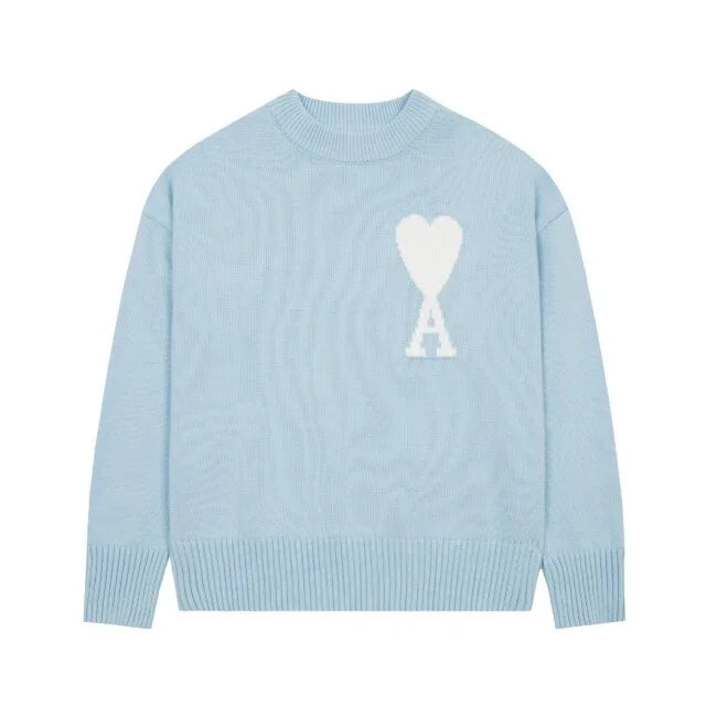 Ami sweater with embroidered A heart