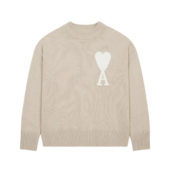 Ami sweater with embroidered A heart